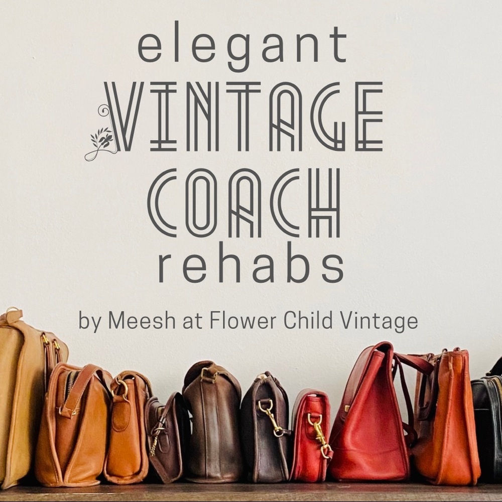 VINTAGE COACH 👜 STURDY GENUINE LEATHER BAGS